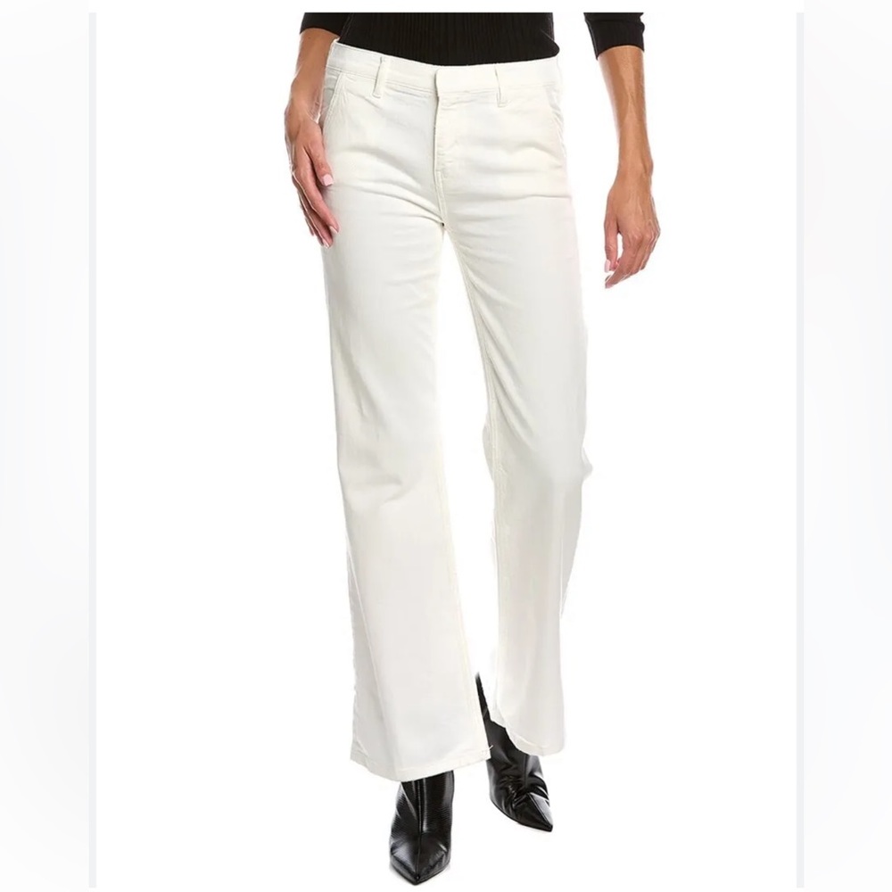 10.11 Studios Micaela Milk Mid-Rise Bootcut Jean